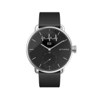 Ilustracja produktu Withings Scanwatch - zegarek z funkcją EKG, pomiarem pulsu i SPO2 oraz mierzeniem aktywności fizycznej i snu (38mm, black)