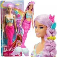 Ilustracja Mattel Lalka Barbie Syrenka Długie Włosy HRR00 