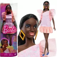 Ilustracja Mattel Lalka Barbie Fashion Brzoskwiniowa Sukienka HRH14 