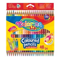 Ilustracja produktu Colorino Kredki Ołówkowe Dwukolorowe 24 Kredki 48 Kolorów 851705