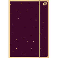 Ilustracja Interdruk Teczka z Gumką A4 Satin Gold Dots Bordowa 292933