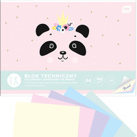 Ilustracja produktu Interdruk Blok Techniczny Kolorowy A4 10 kartek Pastel 294173