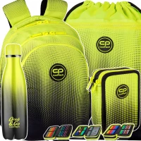 Ilustracja produktu CoolPack Zestaw Szkolny Gradient Lemon 4el. Plecak Jerry E29510/F + Worek E70510 + Piórnik E67510/F + Butelka Z04510