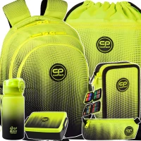 Ilustracja produktu CoolPack Zestaw Szkolny Gradient Lemon 6el. Plecak Jerry E29510/F + Worek E70510 + Piórnik E66510 + Saszetka E61510