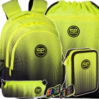 Ilustracja produktu CoolPack Zestaw Szkolny Gradient Lemon 4el. Plecak Jerry E29510/F + Worek E70510 + Piórnik E66510 + Saszetka E61510