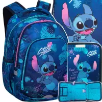Ilustracja produktu CoolPack Zestaw Szkolny Stitch Blue 3el Plecak F025780 + Piórnik F076780 + Worek F054780