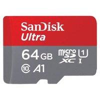 Ilustracja produktu SanDisk 64GB Ultra microSDXC+ SD Adapter 120MB/s A1 Class 10 UHS-I