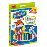 Ilustracja produktu Bambino Kredki Ołówkowe 10 Kolorów +Temperówka 001331