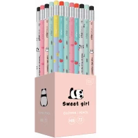 Ilustracja Interdruk Ołówek z gumką HB 6szt Sweet Girl 294937