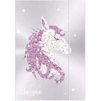 Ilustracja Interdruk Teczka z Gumką A4 Metallic Shine Jednorożec 266934