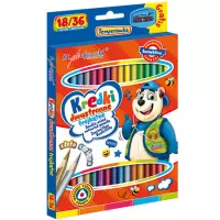 Ilustracja produktu Bambino Kredki Ołówkowe Trójkątne Dwustronne 18/36 Kolorów 004957