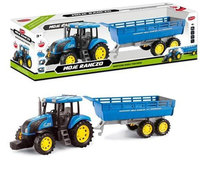 Ilustracja produktu Moje Ranczo Traktor Niebieski z Przyczepą Światło Dżwięk PL 388189