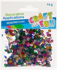 Ilustracja Craft With Fun Cekiny Metaliczne Mix Kolorów 5mm 327086