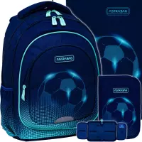 Ilustracja produktu AstraBag Zestaw Szkolny 3el. Football Light Plecak AB330 502025019 + Worek 507025009 + Piórnik 503025023