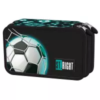 Ilustracja produktu St.Right Piórnik Podwójny z Wyposażeniem PC-04 Neon Football 681219