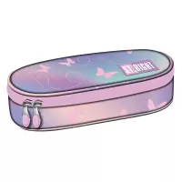 Ilustracja produktu St.Right Piórnik Tuba Saszetka Usztywniona PC-01 Pink Butterflies 680021