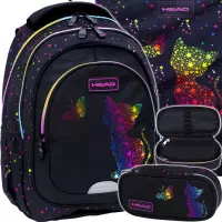 Ilustracja produktu AstraBag Zestaw Szkolny 3el. Golden Effect Rainbow Kitty AB330 502025032 + Worek 507025015 + Piórnik 503025038