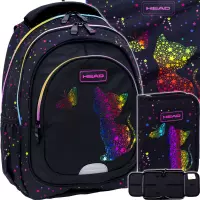 Ilustracja produktu AstraBag Zestaw Szkolny 3el. Golden Effect Rainbow Kitty AB330 502025032 + Worek 507025015 + Piórnik 503025037