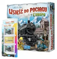 Ilustracja produktu Wsiąść Do Pociągu: Europa + Gamegenic: Ticket to Ride: Europe - Koszulki na Karty 58x90 mm