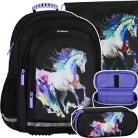 Ilustracja produktu Starpak Zestaw Szkolny 3el.Cuties Horses Plecak 550876 + Piórnik 550899 + Worek 550817
