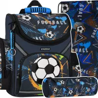 Ilustracja produktu Starpak Zestaw Szkolny 3el. Football Blue Plecak 550846 + Piórnik 550972 + Worek 550830