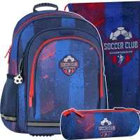 Ilustracja produktu Starpak Zestaw Szkolny 3el. Soccer Plecak 550881 + Piórnik 550973 + Worek 550832