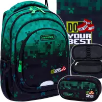 Ilustracja produktu AstraBag Zestaw Szkolny Do Your Best 3el. Plecak 502025016 + Worek 507025008 + Piórnik 503025021
