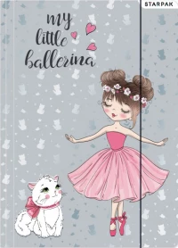 Ilustracja produktu Starpak Szaro-Rożowa Ballerina Teczka z Gumką A4 491061