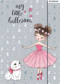 Ilustracja Starpak Szaro-Rożowa Ballerina Teczka z Gumką A4 491061