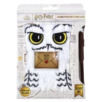 Ilustracja produktu Zestaw Harry Potter: Notatnik Pluszowy Hedwiga + Różdżka - Długopis