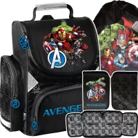 Ilustracja produktu Paso Zestaw Szkolny 3el. Avengers Tornister AV25LL-525 + Piórnik AV25LL-P001BW + Worek AV25LL-712