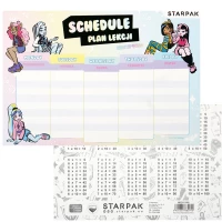 Ilustracja produktu Starpak Plan Lekcji z Tabliczką Mnożenia Monster High 515600