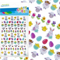 Ilustracja produktu Craft With Fun Ozdoba Dekoracyjna Naklejki Puffy 100szt Mini Wielkanoc 531859