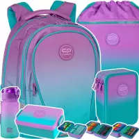 Ilustracja produktu CoolPack Zestaw Szkolny Gradient Blueberry 5el. Plecak F002505 + Piórnik E67505/F + Worek E70505