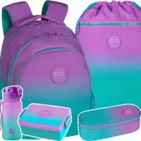 Ilustracja produktu CoolPack Zestaw Szkolny 5el. Gradient Blueberry Plecak E29505/F + Piórnik E62505/F + Worek E70505