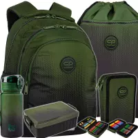 Ilustracja CoolPack Zestaw Szkolny Gradient Grass 5el Plecak F029757 + Piórnik F066757 + Worek F070757