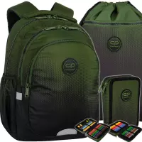 Ilustracja CoolPack Zestaw Szkolny Gradient Grass 3el Plecak F029757 + Piórnik F066757 + Worek F070757