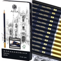 Ilustracja Astra Artea Ołówki do Szkicowania w Pudełku 12 sztuk 206120013