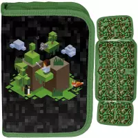 Ilustracja produktu Paso Piórnik Dwuklapkowy bez Wyposażenia Pixel Green PP25PX-P001BW