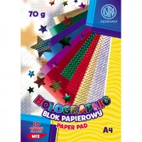 Ilustracja produktu Astra Blok Papierów Holograficznych A4 10 Arkuszy 70g 106021016
