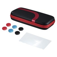 Ilustracja produktu Hama Zestaw (torba, szkło ochronne, nakładki) do Nintendo Switch Czarny/Czerwony