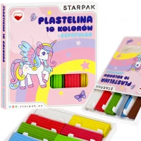 Ilustracja produktu Starpak Plastelina 10 Kolorów Falista Ze Szpatułką Unicorn 536881