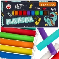 Ilustracja produktu Starpak Plastelina 12 kolorów Dino Skate 536883