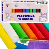 Ilustracja Starpak Plastelina 12 kolorów Unicorn 536880