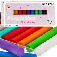 Ilustracja Starpak Plastelina 12 kolorów Rabbit 536771