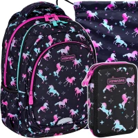 Ilustracja AstraBag Zestaw Szkolny Unicorn Squad 3el. Plecak 502024088 + Piórnik 503024051 + Worek 507024046