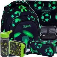Ilustracja produktu AstraBag Zestaw Szkolny Neo Football AB330 5el. Plecak 502024101 + Worek 507024050 + Piórnik 503024075