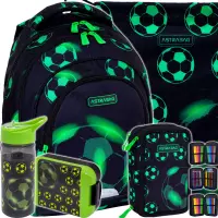 Ilustracja produktu AstraBag Zestaw Szkolny Neo Football AB330 5el. Plecak 502024101 + Worek 507024050 + Piórnik 503024064