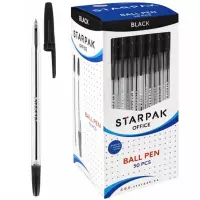 Ilustracja produktu Starpak Długopis Zamykany Crystal Czarny 50 sztuk 144362