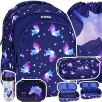 Ilustracja produktu Starpak Zestaw Szkolny 5el. Unicorn Galaxy Plecak 492602 + Piórnik 492604 + Worek 486107
